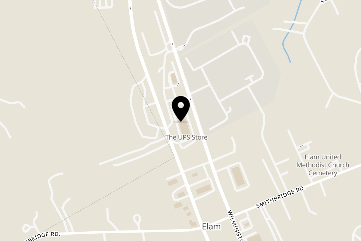 Map showing the location of Hot Clucks Glen Mills - Now Open! on 391 Wilmington Pike in Glen Mills